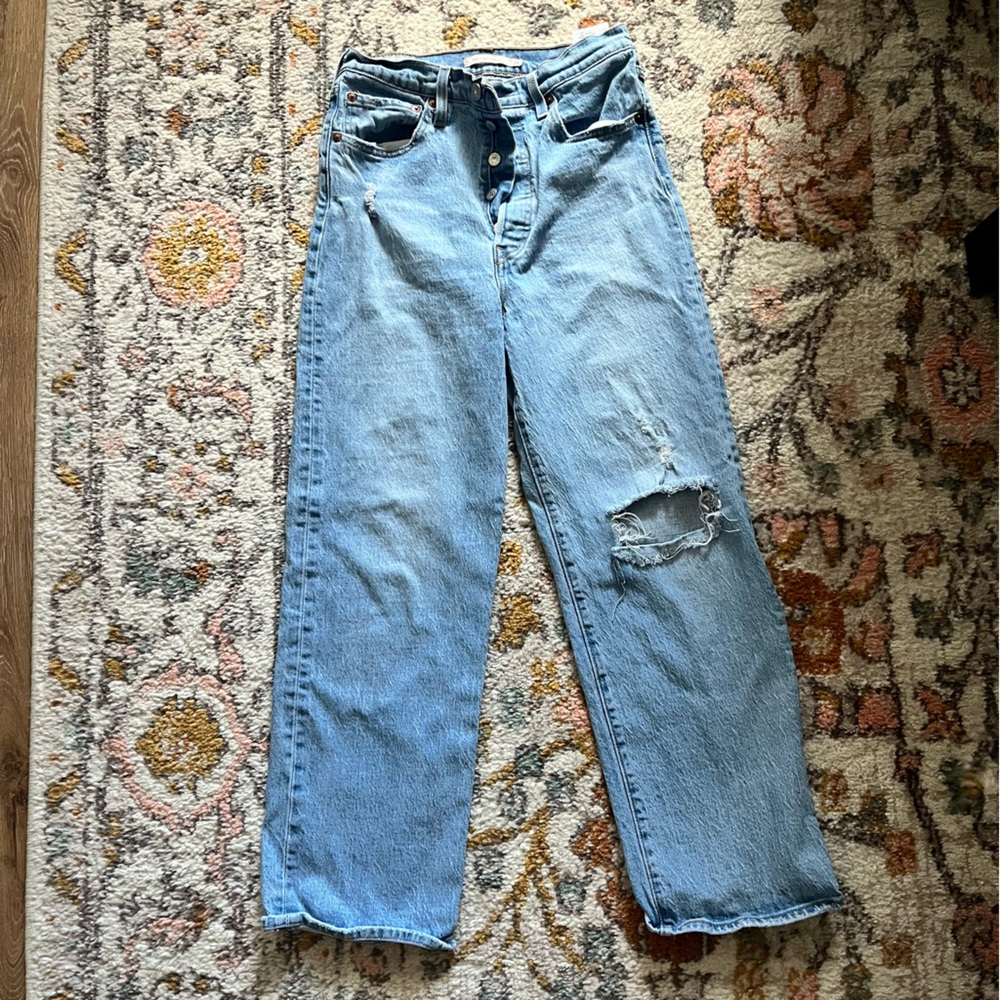 Levi's Light Blue ribcage straight Women's Jeans